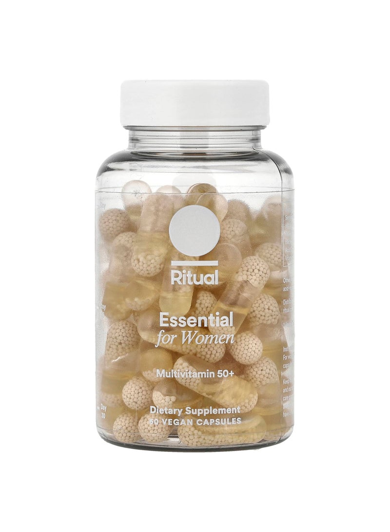 Essential for Women, Multivitamin 50+, Mint, 60 Vegan Capsules